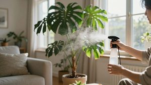 Zimmerpflanze und Sonnenlicht im Wohnzimmer